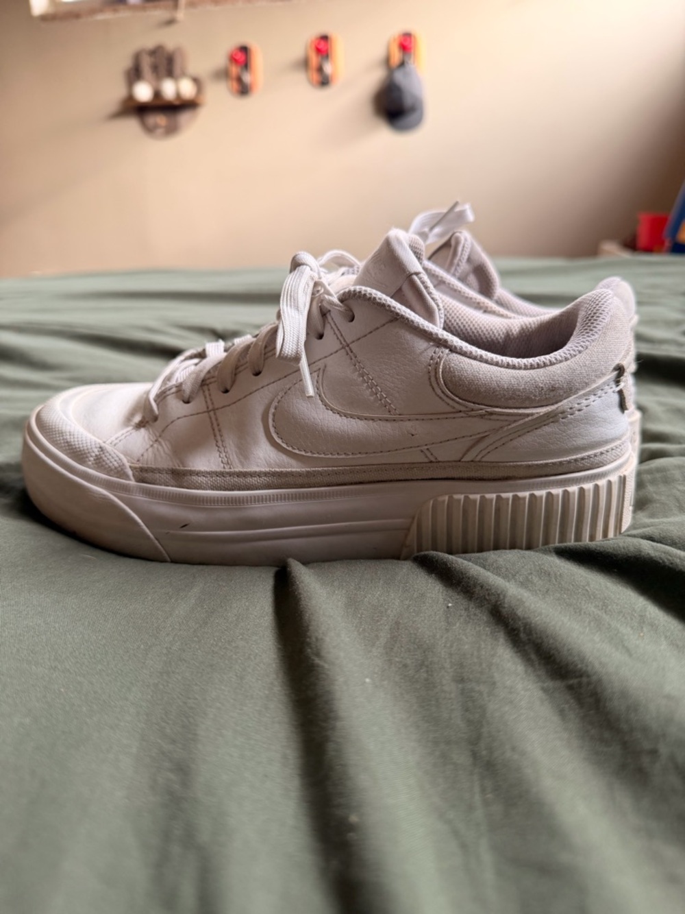 Nike Women’s Cream Low-Top Platform Sneakers